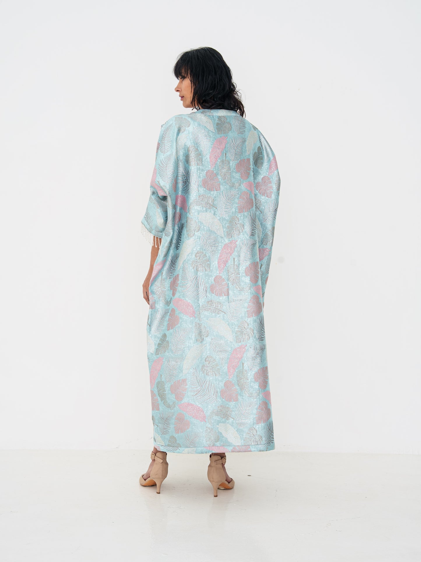 Reversible Abaya - Baby Blue & Beige