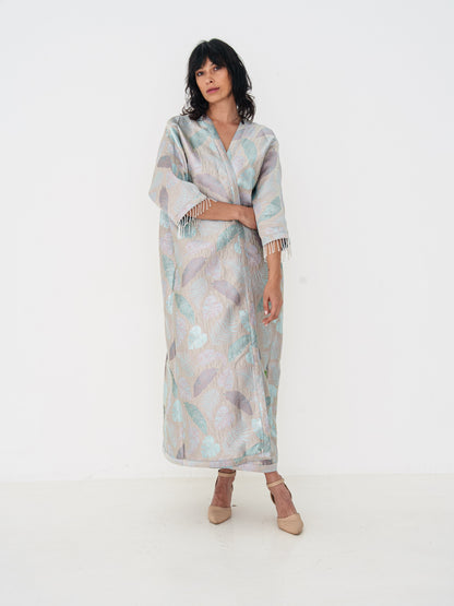 Reversible Abaya - Baby Blue & Beige