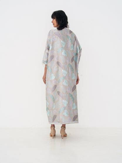 Reversible Abaya - Baby Blue & Beige