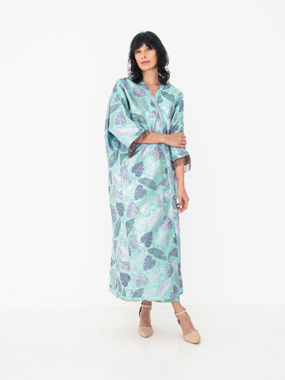 Reversible Abaya - Turquoise & Purple