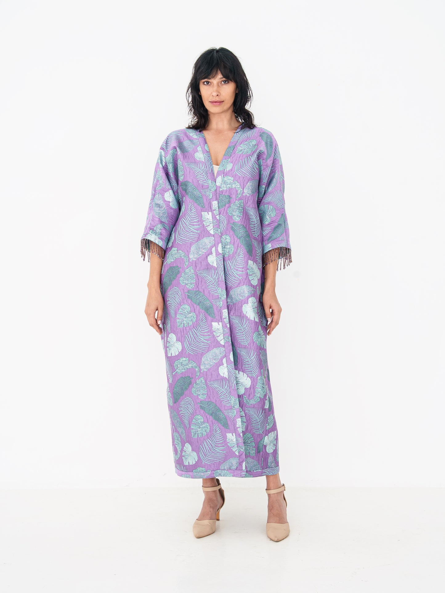 Reversible Abaya - Turquoise & Purple