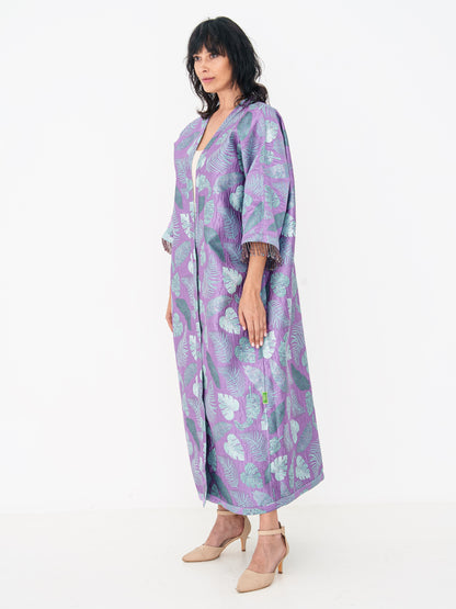 Reversible Abaya - Turquoise & Purple