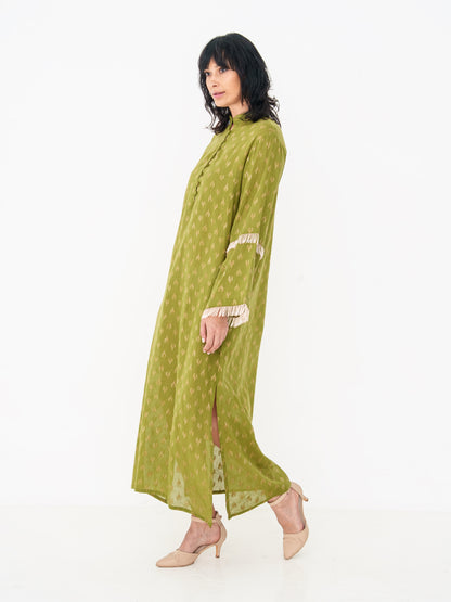 Printed Long Kaftan - Green