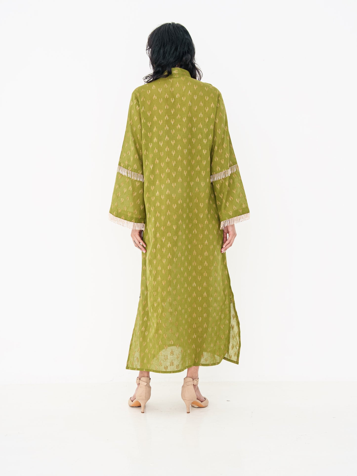 Printed Long Kaftan - Green