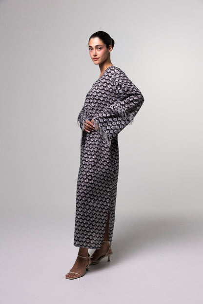 Printed Long Kaftan - Multicolor