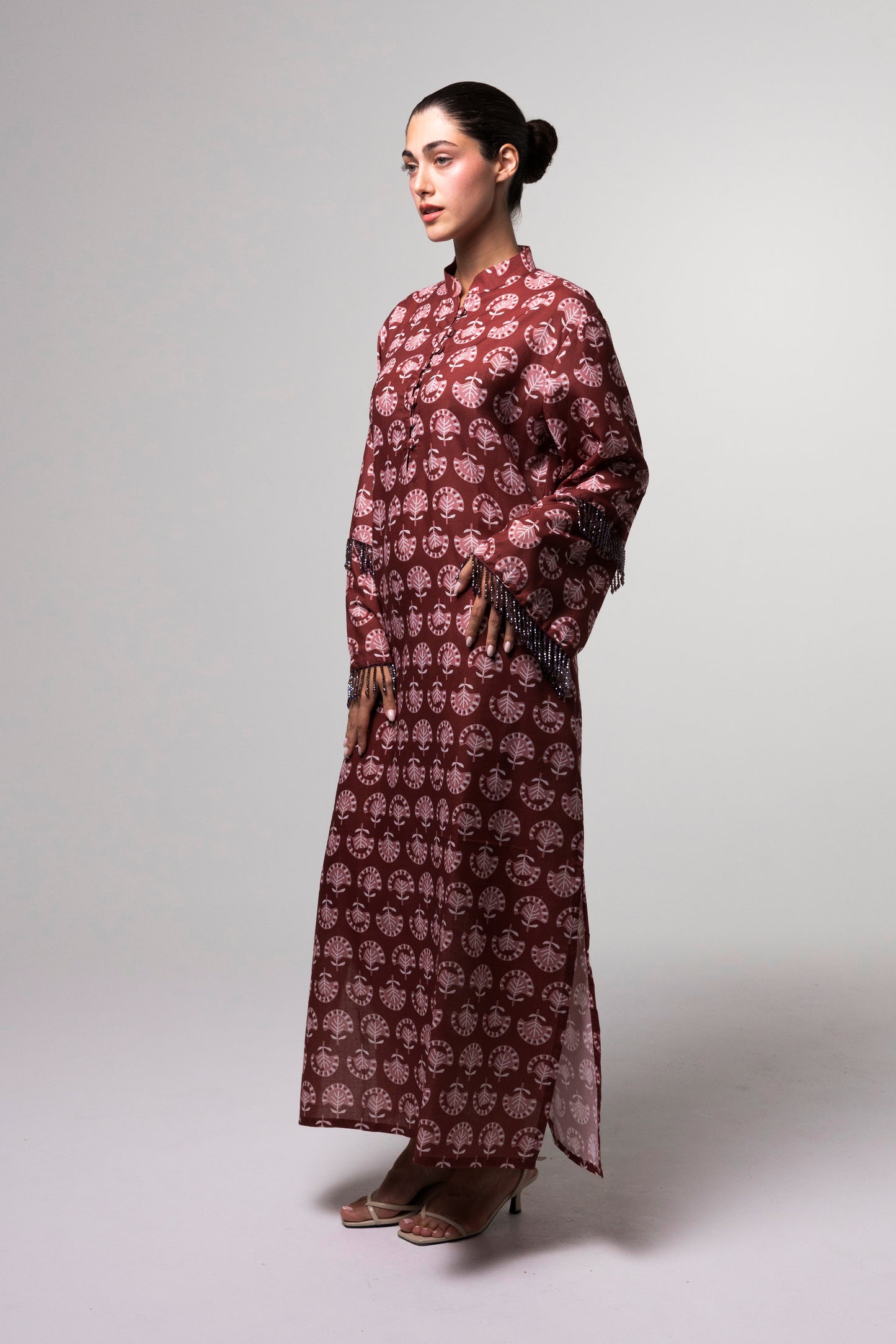 Printed Long Kaftan - Floral