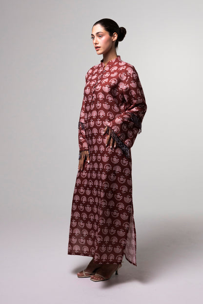 Printed Long Kaftan - Floral